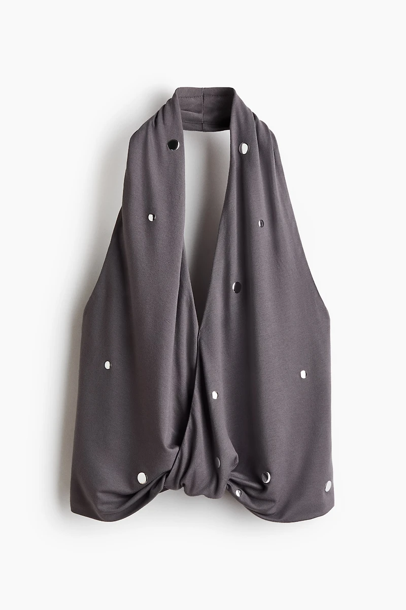 Embellished Halterneck Top