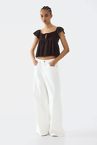 Blouse en jersey pointelle