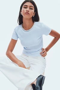 Rhinestone-Embellished T-Shirt