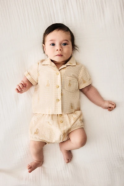 2-Piece Cotton Seersucker Set