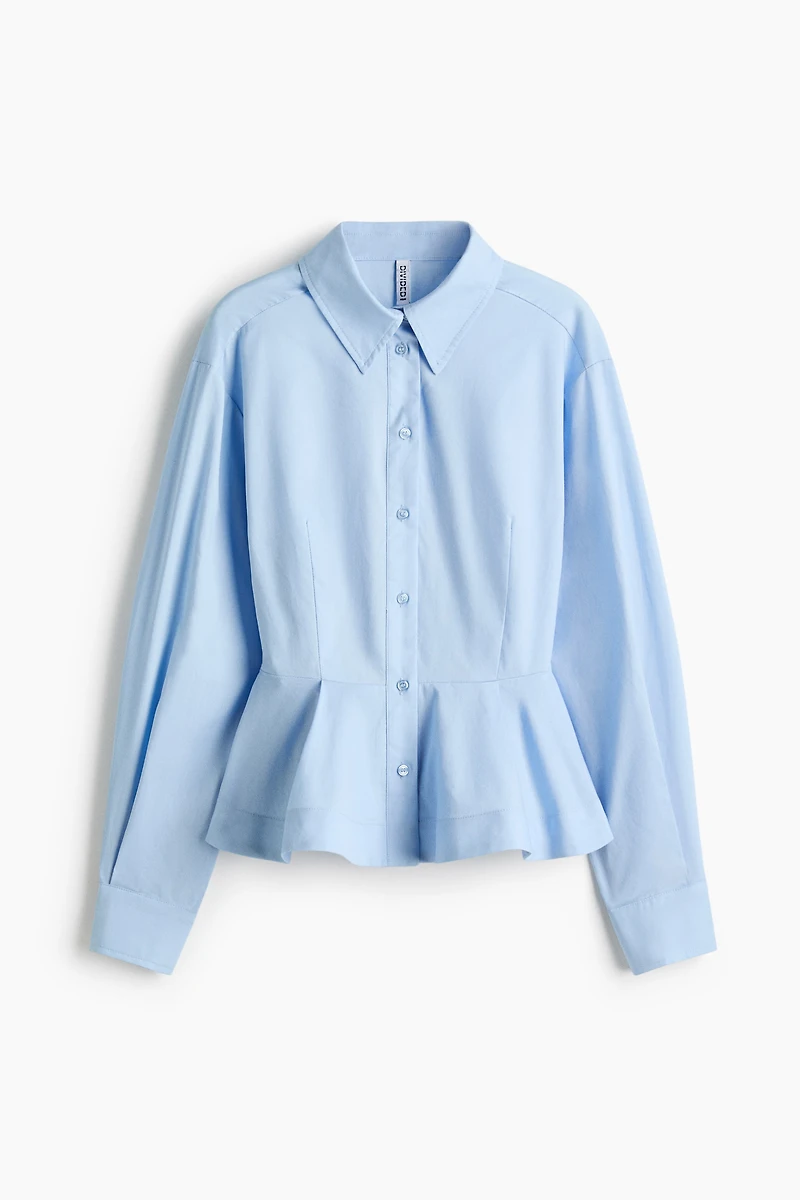 Poplin Peplum Shirt