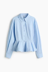 Poplin Peplum Shirt