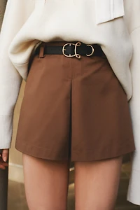 Belted Twill Skort