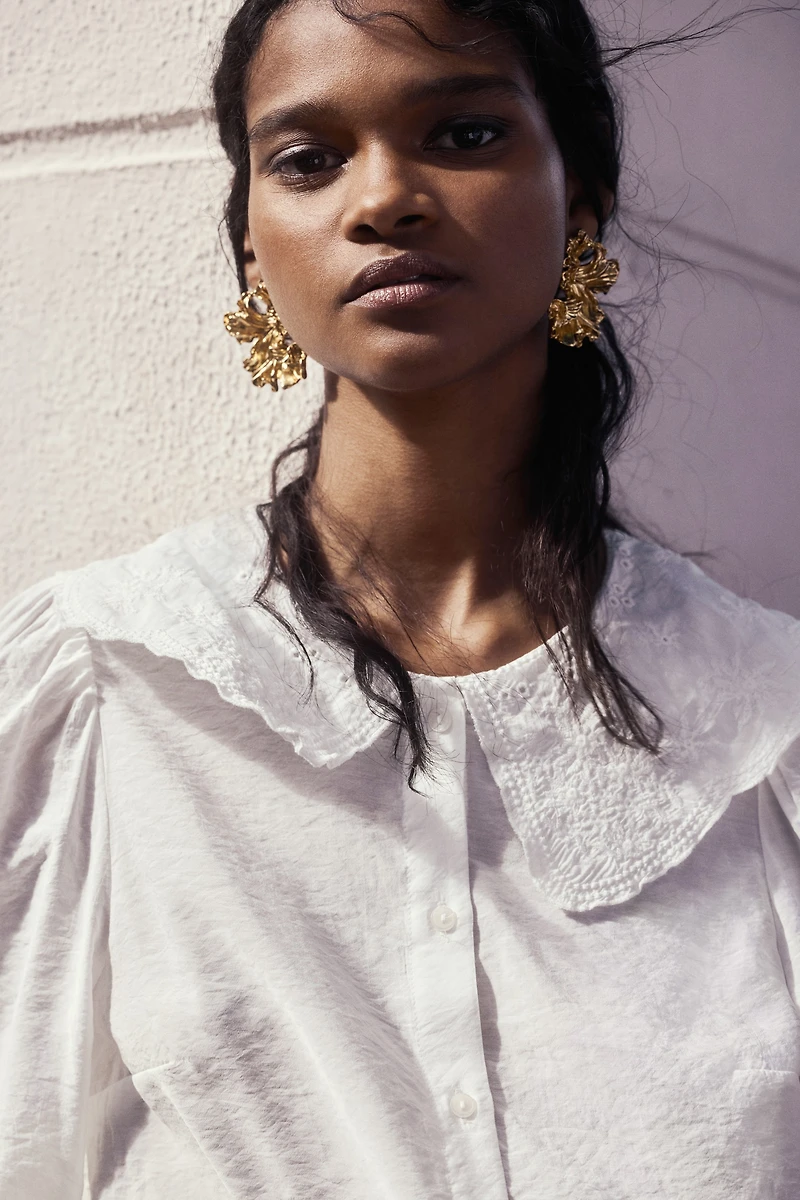 Blouse avec broderie anglaise