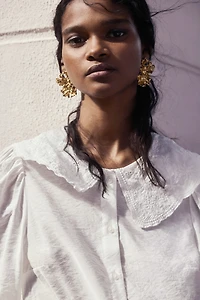 Blouse avec broderie anglaise