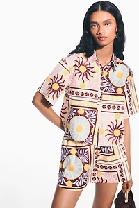 Patterned Poplin Shirt