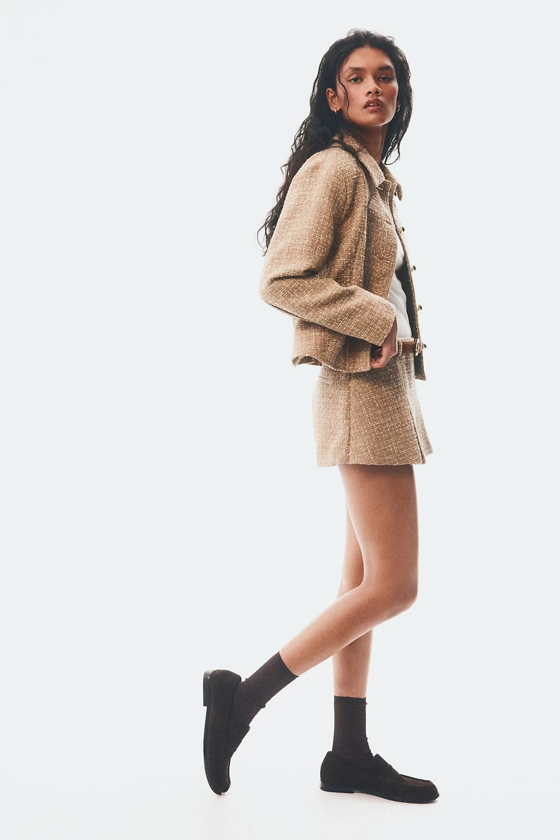 Mini jupe-short plissée