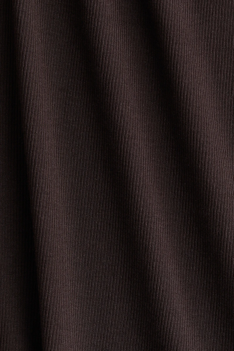 Ribbed Silk-Blend Tank Top