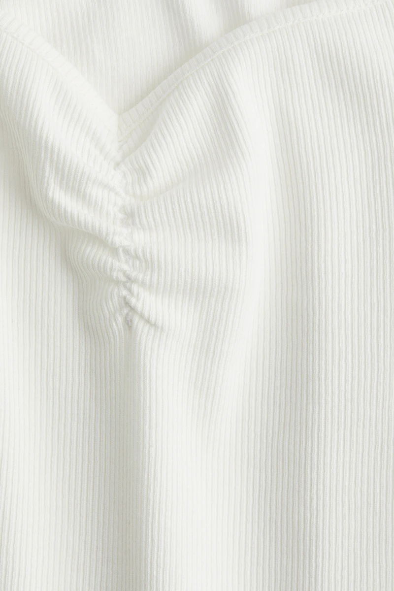 Ribbed Boat-Neck Top