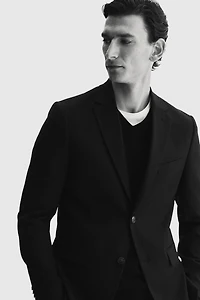 Regular-Fit Single-Breasted Jacket