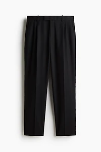 Regular-Fit Tailored Linen-Blend Pants