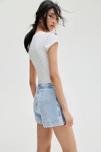 Denim Wrap Skort