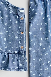 Ensemble 2 pièces en denim imprimé