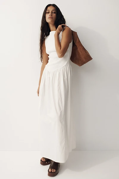 Boat-Neck Midi Dress