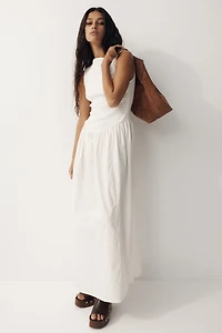 Boat-Neck Midi Dress