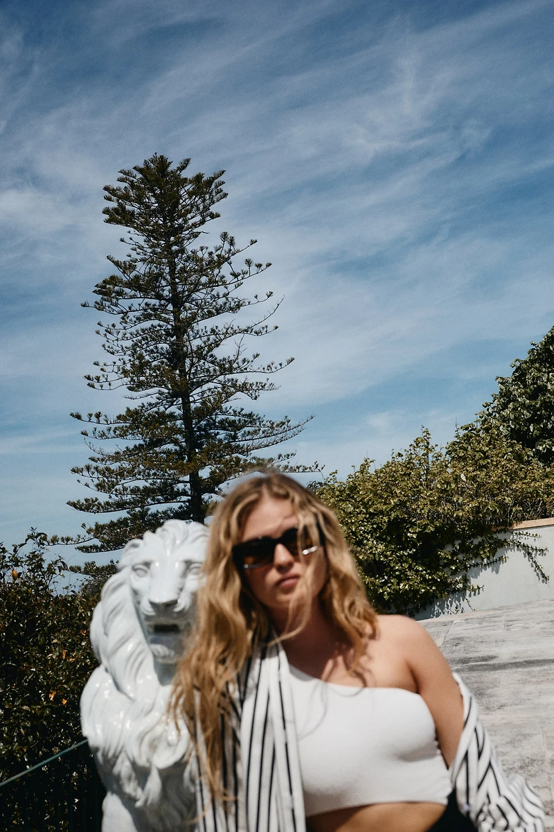 Padded-Cup High-Leg Swimsuit