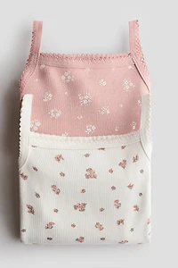 2-Pack Ribbed Cotton Bodysuits