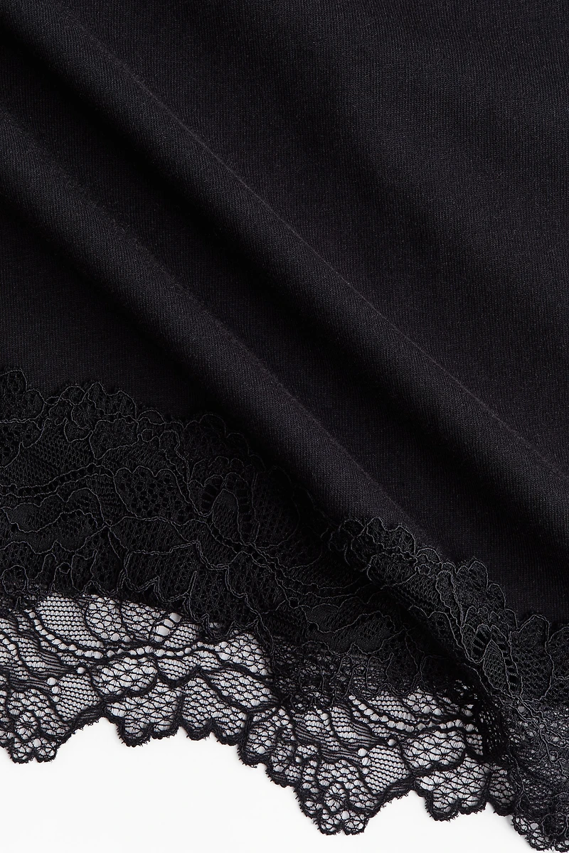 MAMA Lace-Trimmed T-Shirt