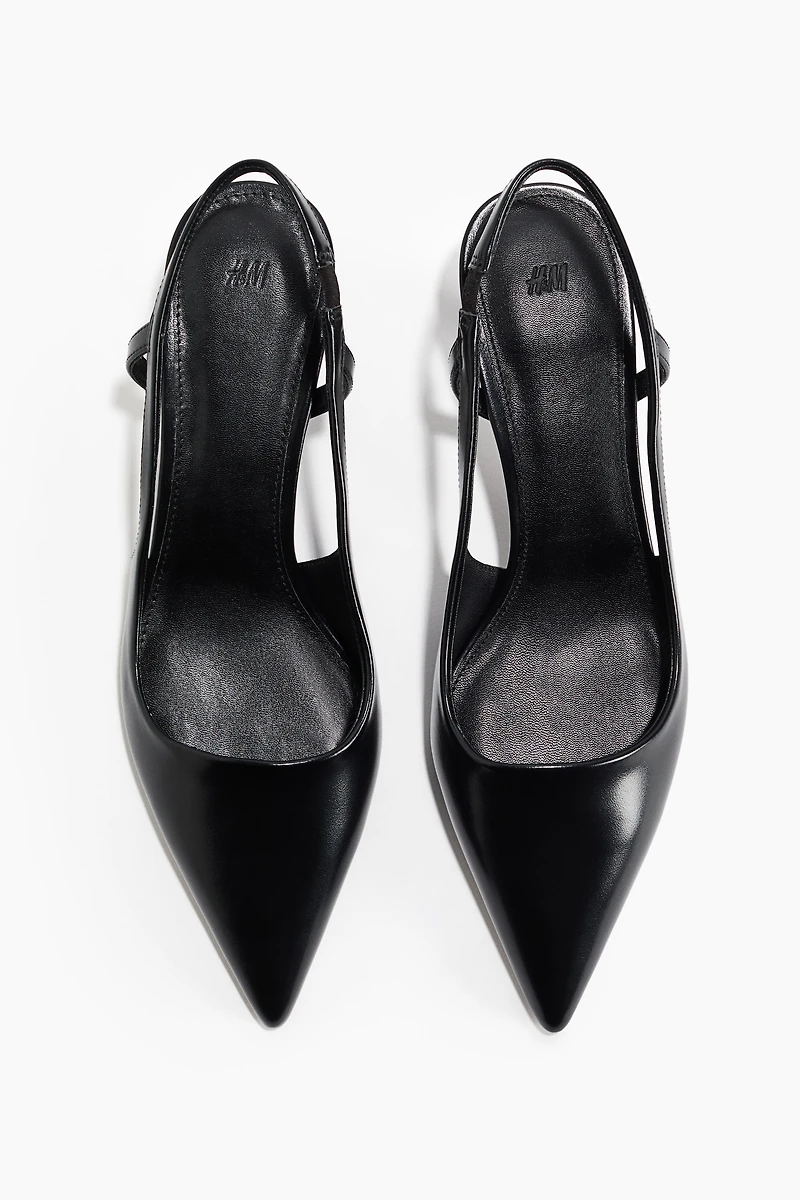 Kitten-Heeled Slingbacks