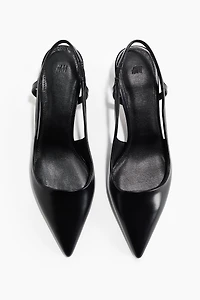 Kitten-Heeled Slingbacks