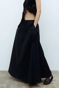 Cotton Poplin Maxi Skirt