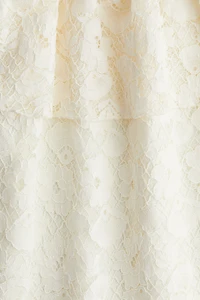 Flounce-Trimmed Lace Dress