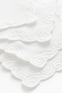 4-Pack Embroidered-Detail Coasters