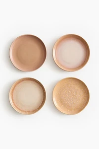 4-pack stoneware side plates