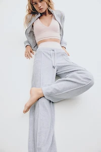 Pantalon de jogging large en velours