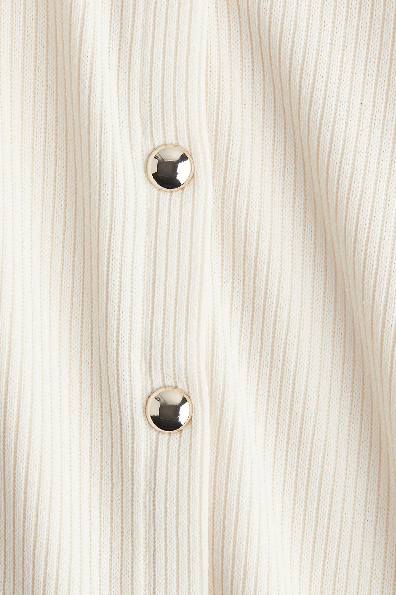 Ribbed Jersey Cardigan