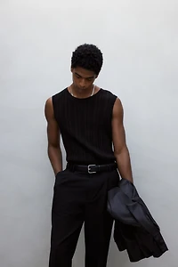 Slim-Fit Ribbed Tank Top