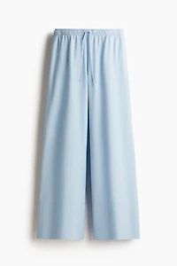 Linen-Blend Drawstring Pants