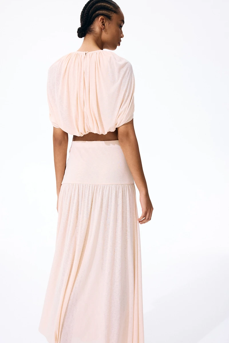 Fine-Knit Maxi Skirt