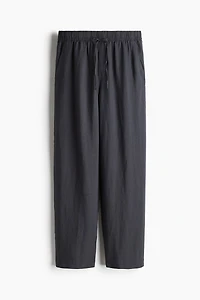 Linen-Blend Drawstring Pants