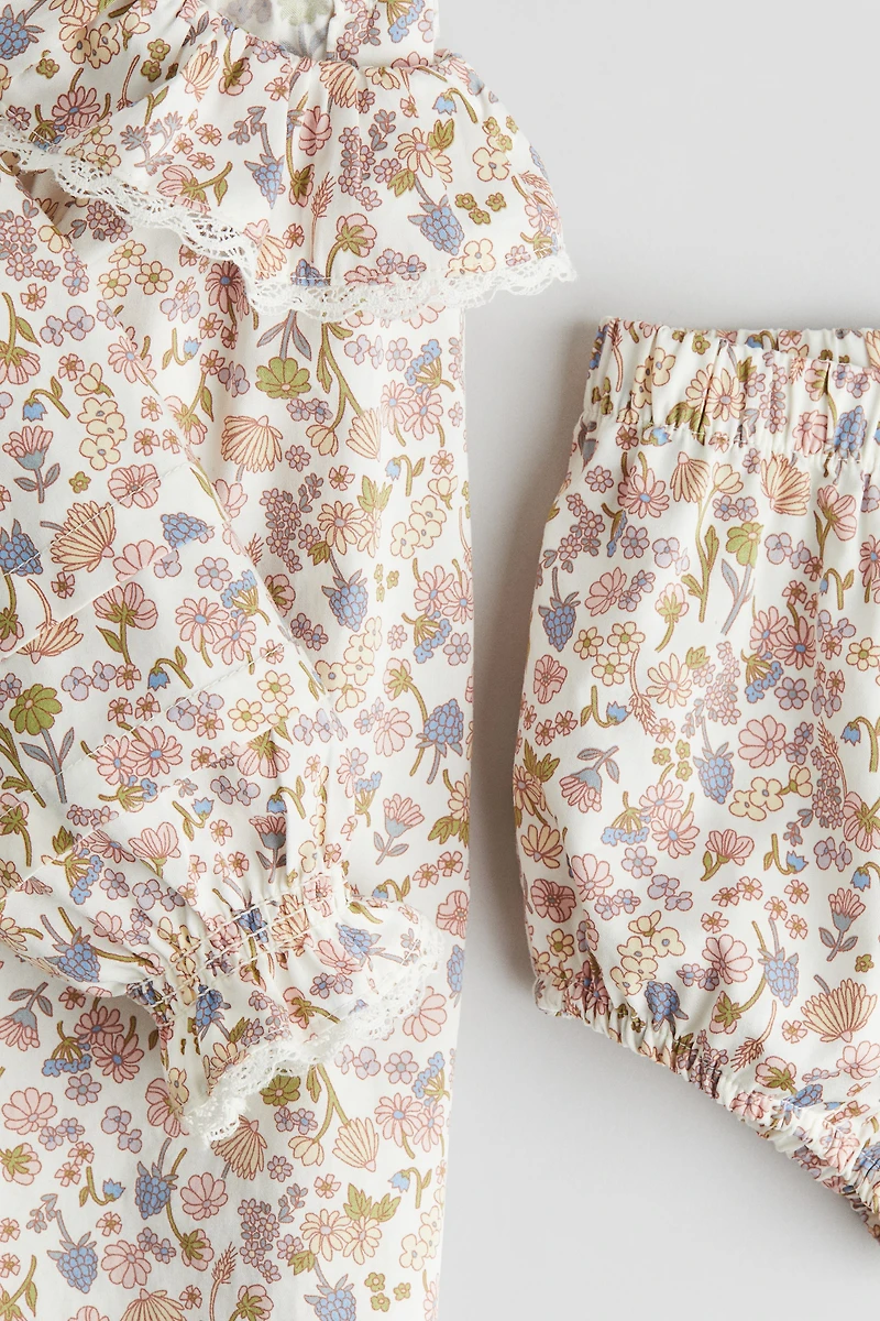 2-Piece Floral-Print Cotton Set