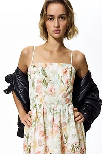 Robe midi à bretelles fines