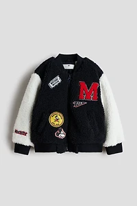 Teddy Fleece Baseball Jacket