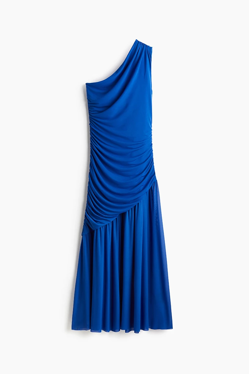 Robe asymétrique à effet drapé