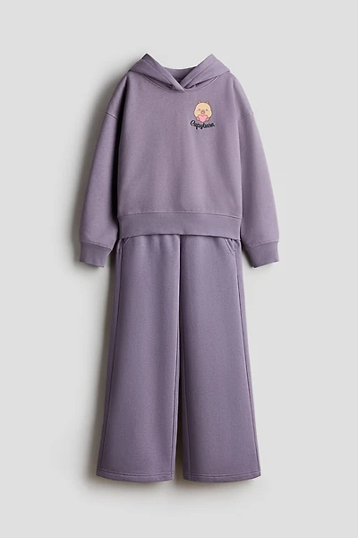 Ensemble 2 pièces en molleton avec motif