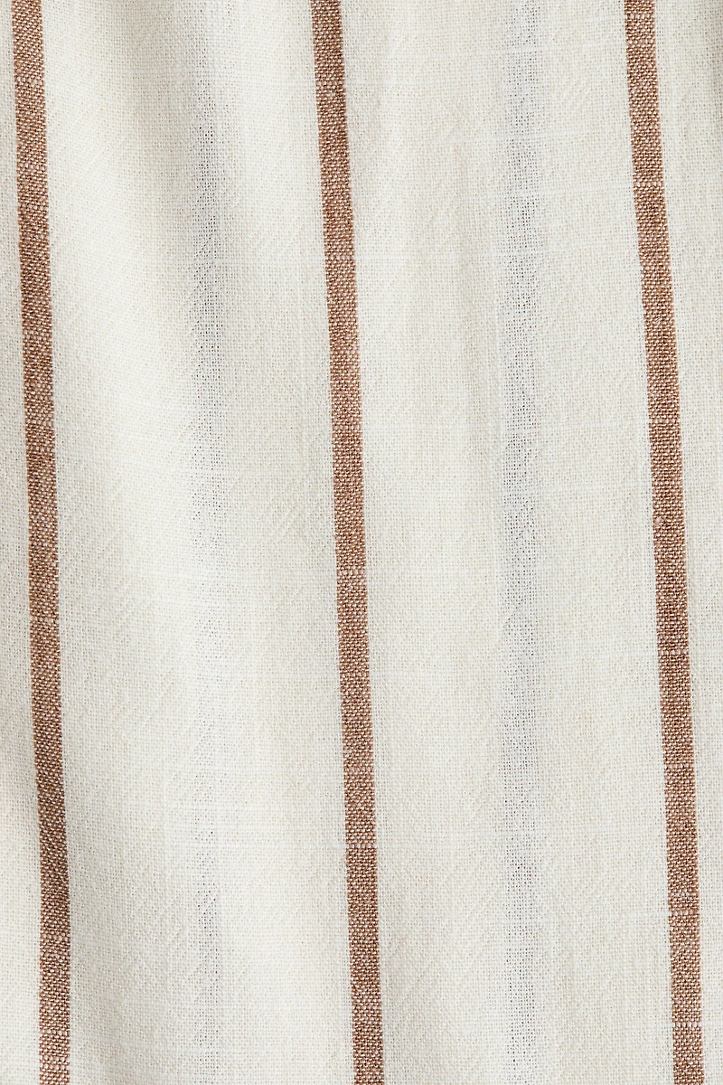 Linen-Blend Drawstring Pants