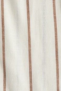 Linen-Blend Drawstring Pants