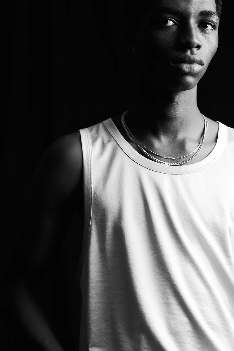 Débardeur de sport ample en satin