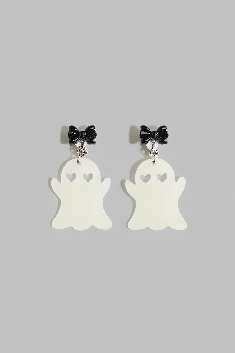 Boucles d'oreilles à pincer avec pendentif