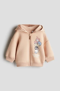 Veste à capuche fermeture éclair en scuba