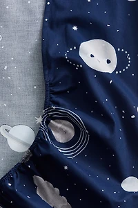 Drap-housse en coton à motif