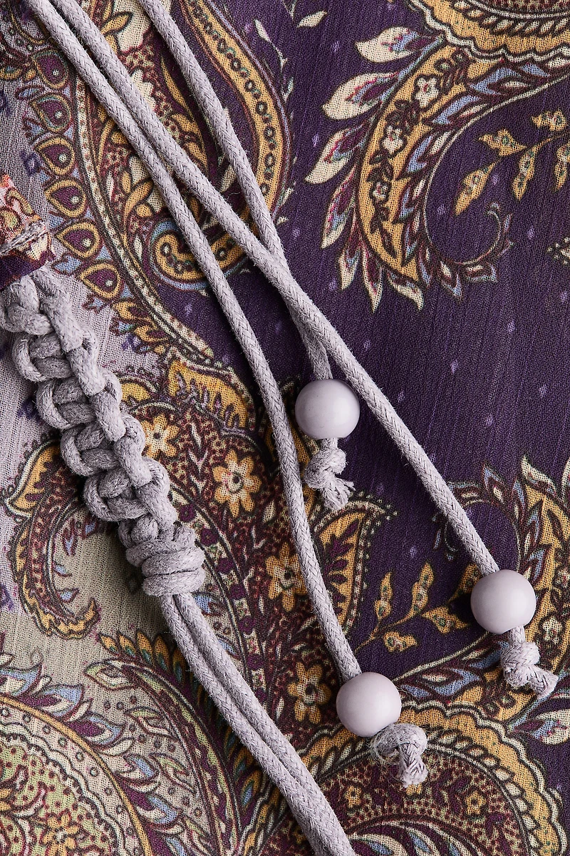 Robe froncée à dos nu