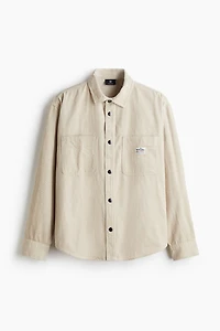 Chemise ample en velours de coton côtelé