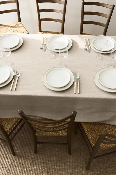 Linen-Blend Tablecloth