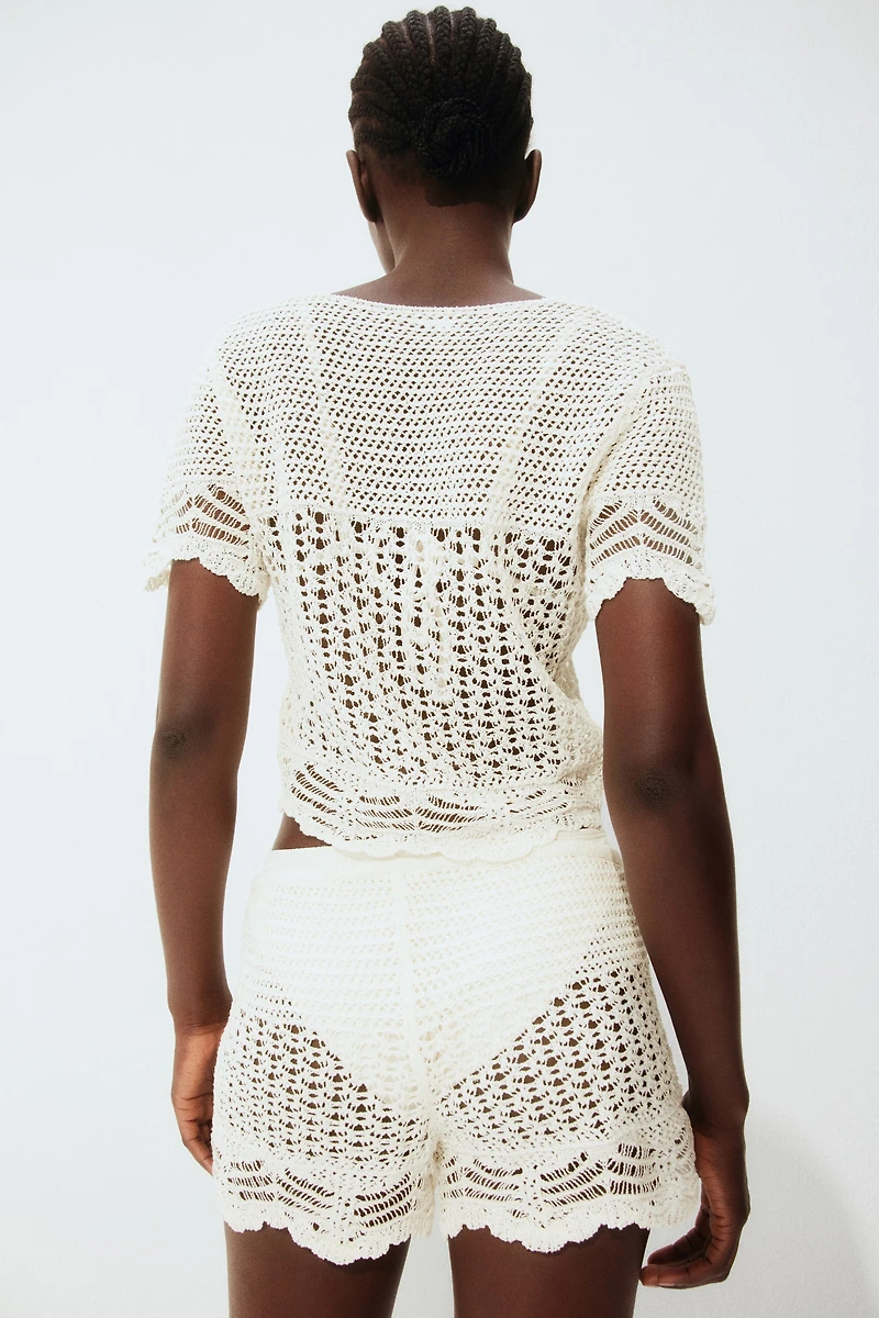Short de plage façon crochet
