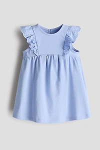 Ruffle-Trimmed Cotton Dress